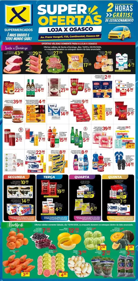 Catálogo X Supermercados | Ofertas exclusivas | 2026-09-18T00:00:00.000Z - 2026-09-24T00:00:00.000Z