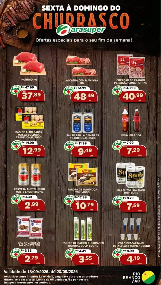 Catálogo Araújo Supermercados | Sexta a Domingo do Churrasco | 2026-09-18T00:00:00.000Z - 2026-09-20T00:00:00.000Z