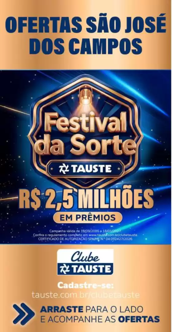 Catálogo Supermercados Tauste | Ofertas Tauste São José dos Campos | 2026-09-18T00:00:00.000Z - 2026-09-21T00:00:00.000Z