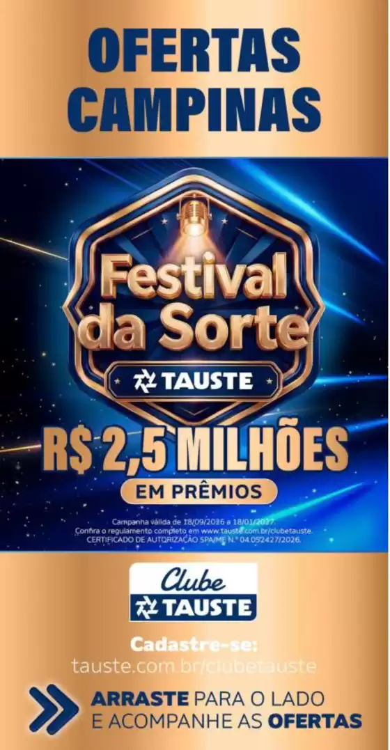 Catálogo Supermercados Tauste | Ofertas Tauste Campinas | 2026-09-18T00:00:00.000Z - 2026-09-21T00:00:00.000Z