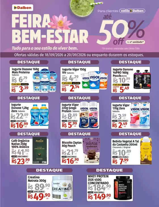 Catálogo Supermercado Dalben | Feira Bem-Estar | 2026-09-18T00:00:00.000Z - 2026-09-20T00:00:00.000Z