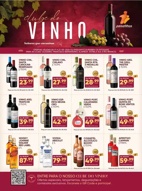 Catálogo Pais e Filhos Supermercados | Grandes descontos em produtos selecionados | 2026-09-17T00:00:00.000Z - 2026-09-27T00:00:00.000Z