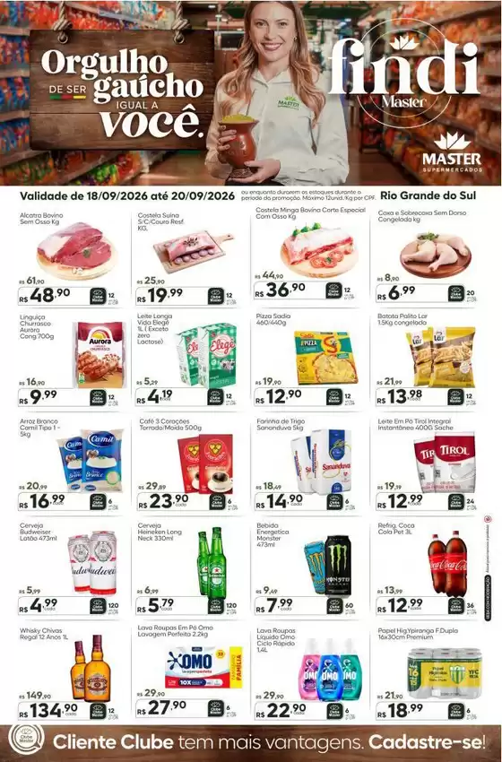 Catálogo Master Supermercados | Final de semana RS | 2026-09-18T00:00:00.000Z - 2026-09-20T00:00:00.000Z