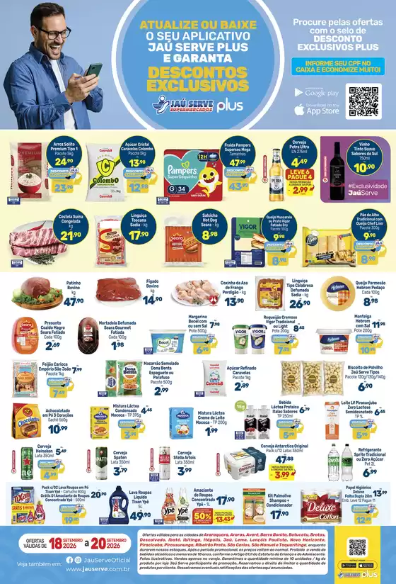 Catálogo Supermercados Jaù Serve | Ofertas de Fim de Semana | 2026-09-18T00:00:00.000Z - 2026-09-20T00:00:00.000Z