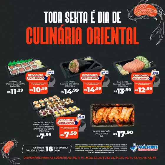 Catálogo Supermercados Jaù Serve | Culinária Oriental | 2026-09-18T00:00:00.000Z - 2026-09-18T00:00:00.000Z