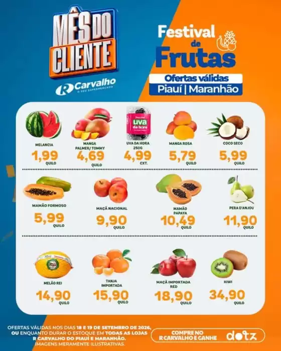 Catálogo R Carvalho Supermercado | Festival de Frutas | 2026-09-18T00:00:00.000Z - 2026-09-19T00:00:00.000Z