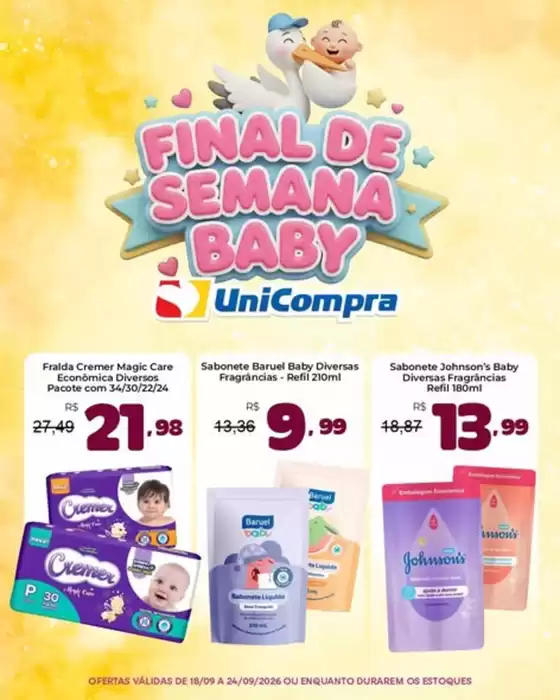 Catálogo Unicompra | Fim De Semana baby | 2026-09-21T00:00:00.000Z - 2026-09-24T00:00:00.000Z