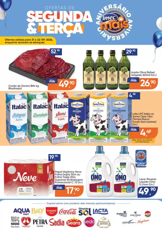 Catálogo Imec Supermercados | BAIXA 18013 IMEC Card Especial Segunda e Terca 21 a 22092026 | 2026-09-21T00:00:00.000Z - 2026-09-22T00:00:00.000Z
