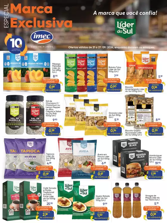 Catálogo Imec Supermercados | BAIXA 16104 IMEC Semana da Marca Propria Lider do Sul 21 a 270926 | 2026-09-21T00:00:00.000Z - 2026-09-24T00:00:00.000Z