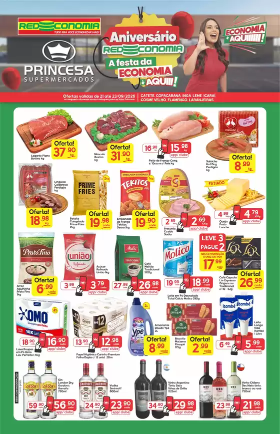 Catálogo Princesa Supermercados | Aniversário Redeconomia G1 - 21 a 23/09 | 2026-09-21T00:00:00.000Z - 2026-09-23T00:00:00.000Z