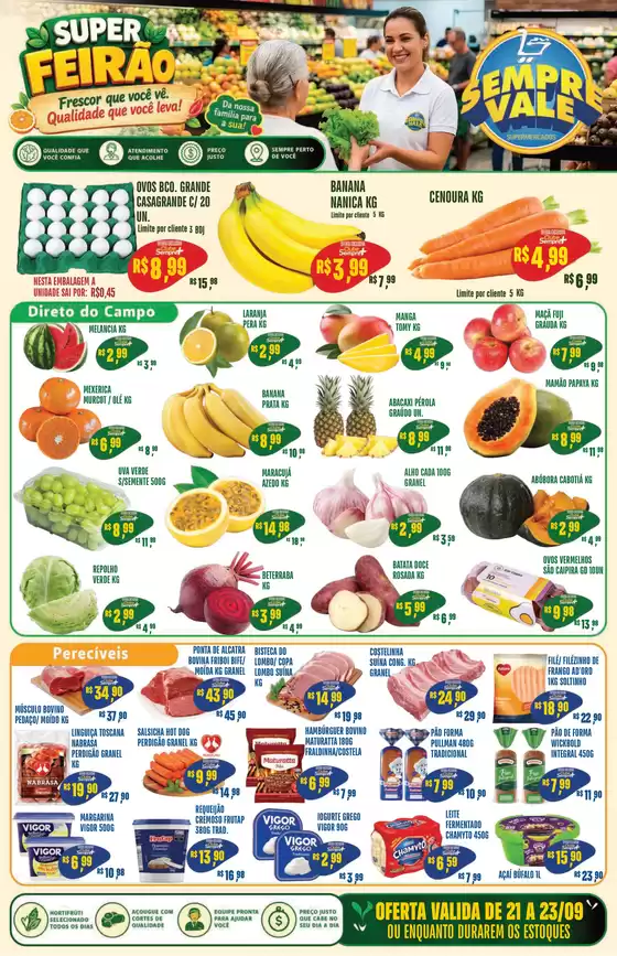 Catálogo Sempre Vale Supermercados | Encarte Sempre Vale Supermercados | 2026-09-21T00:00:00.000Z - 2026-09-23T00:00:00.000Z