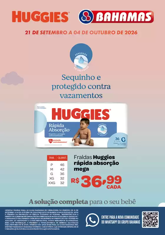 Catálogo Bahamas Supermercados | Huggies | 2026-09-22T00:00:00.000Z - 2026-10-04T00:00:00.000Z
