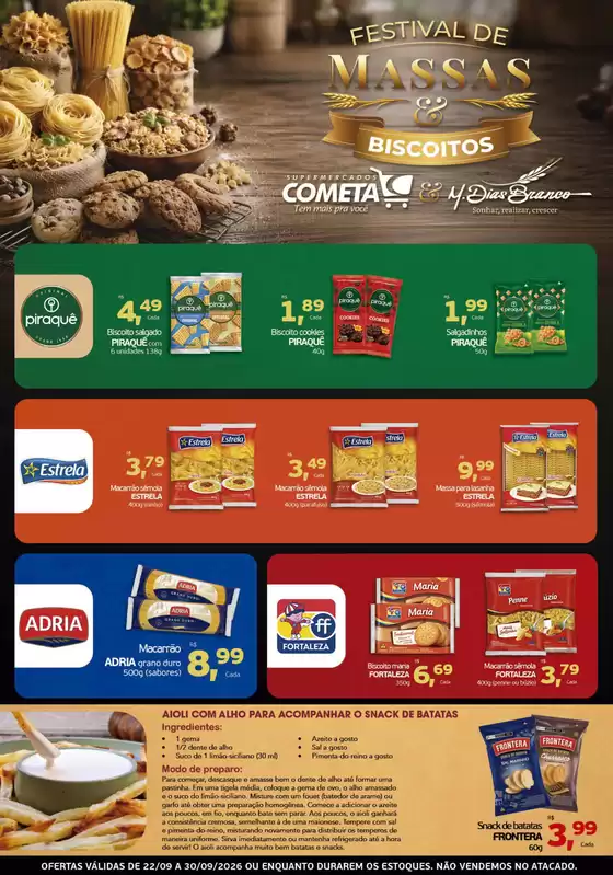 Catálogo Cometa Supermercados | Festival de Massas M. Dias e JSB | 2026-09-22T00:00:00.000Z - 2026-09-30T00:00:00.000Z