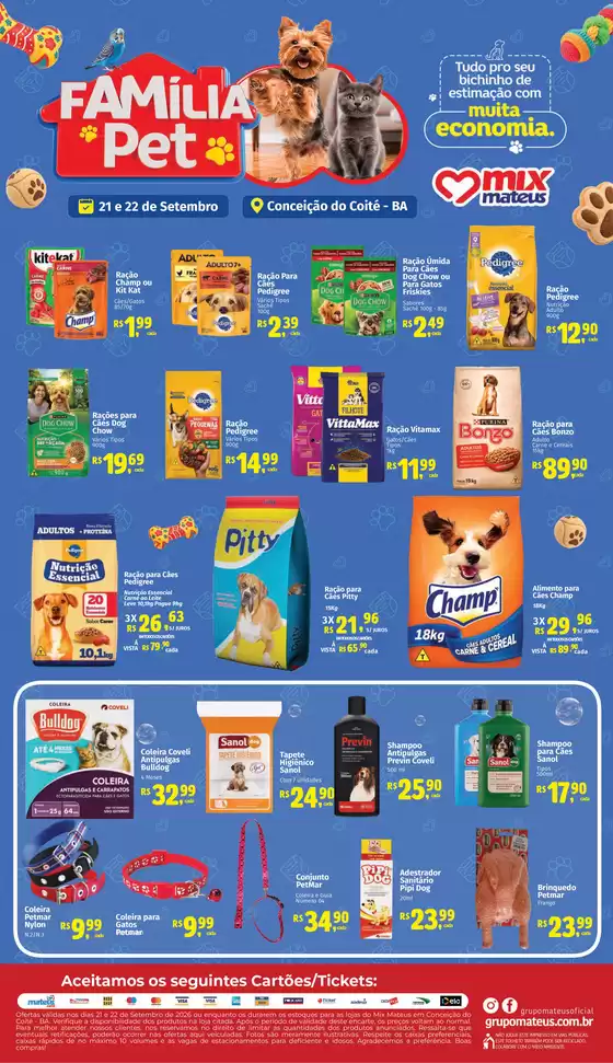 Catálogo Supermercados Mateus | Festival Pet | 2026-09-20T00:00:00.000Z - 2026-09-22T00:00:00.000Z