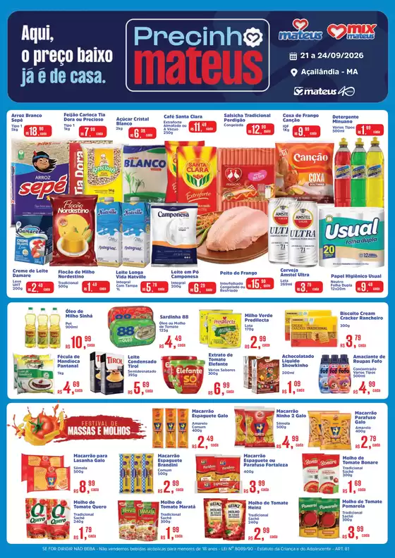 Catálogo Supermercados Mateus | Precinho Mateus | 2026-09-20T00:00:00.000Z - 2026-09-24T00:00:00.000Z