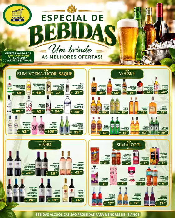Catálogo Supermercado Padrão | Ofertas Especial de Bebidas | 2026-09-22T00:00:00.000Z - 2026-10-06T00:00:00.000Z