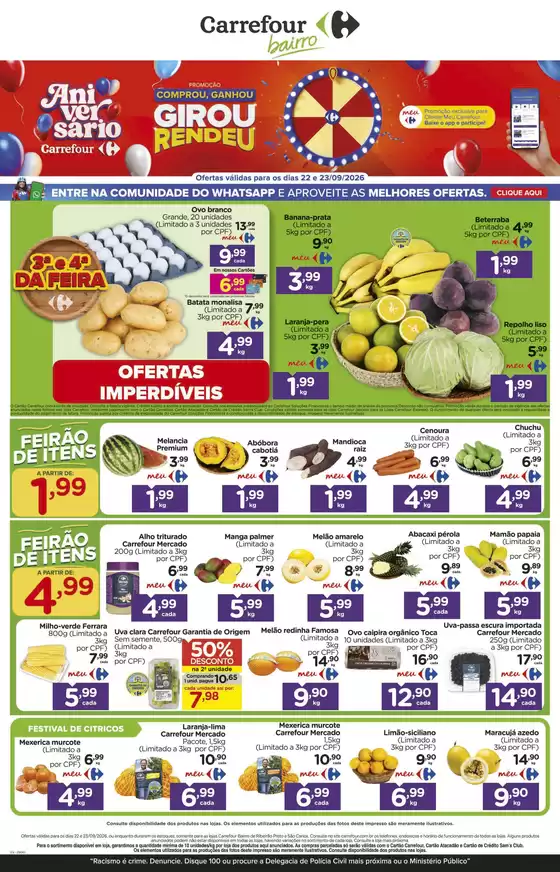 Catálogo Carrefour Bairro | Ofertas exclusivas para nossos clientes | 2026-09-22T00:00:00.000Z - 2026-09-23T00:00:00.000Z