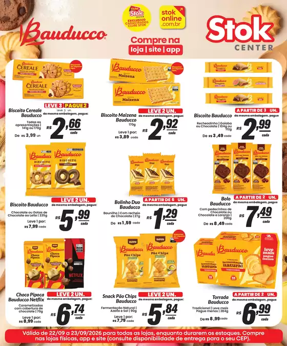 Catálogo Stok Center | Bauducco 22 a 23.09 pdf | 2026-09-22T00:00:00.000Z - 2026-09-23T00:00:00.000Z