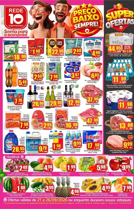 Catálogo Rede 10 | Descubra ofertas atraentes | 2026-09-21T00:00:00.000Z - 2026-09-26T00:00:00.000Z