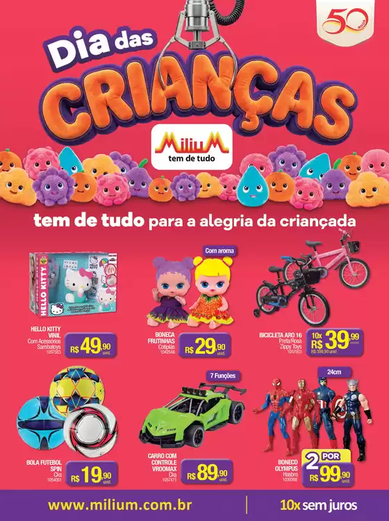 Catálogo Milium | TB DIA DAS CRIANCAS MILIUM | 2026-09-22T00:00:00.000Z - 2026-10-31T00:00:00.000Z