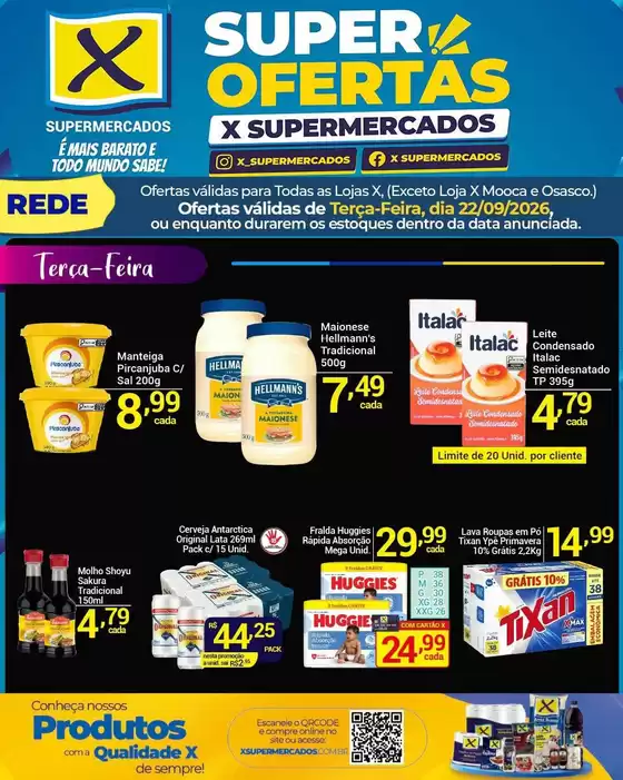 Catálogo X Supermercados | Encarte X Supermercados | 2026-09-22T00:00:00.000Z - 2026-09-22T00:00:00.000Z