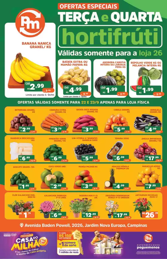 Catálogo Supermercados Pague Menos | Ofertas pague menos flv 22 set e 23 set loja26 | 2026-09-22T00:00:00.000Z - 2026-09-23T00:00:00.000Z