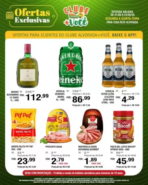 Catálogo Supermercados Alvorada | Ofertas exclusivas | 2026-09-22T00:00:00.000Z - 2026-09-24T00:00:00.000Z