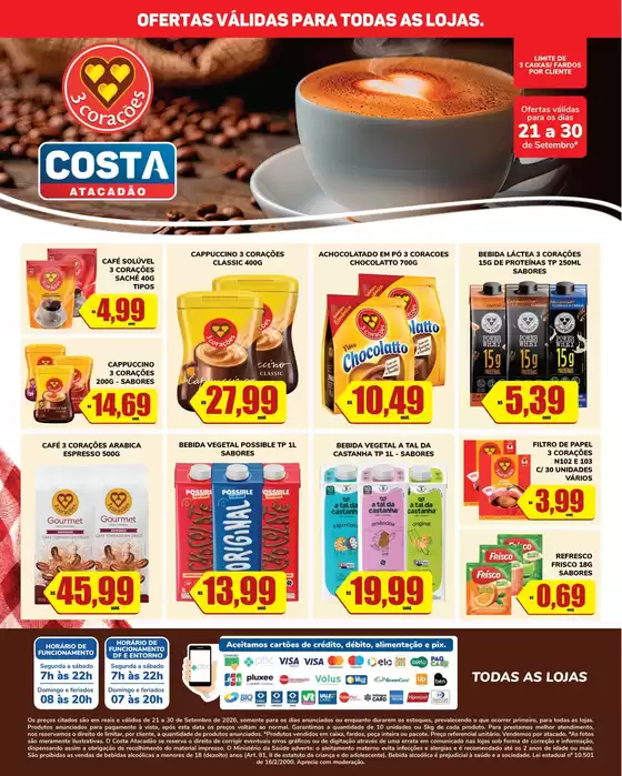Catálogo Costa Atacadão | 3 CORAÇÕES | 2026-09-21T00:00:00.000Z - 2026-09-30T00:00:00.000Z