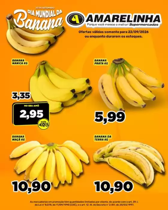 Catálogo Amarelinha Supermercados | Dia Mundial Da banana | 2026-09-22T00:00:00.000Z - 2026-09-22T00:00:00.000Z