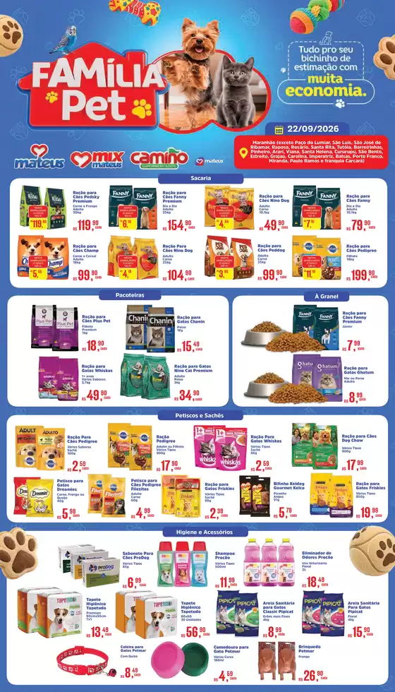Catálogo Supermercados Mateus | Familia Pet | 2026-09-21T00:00:00.000Z - 2026-09-22T00:00:00.000Z