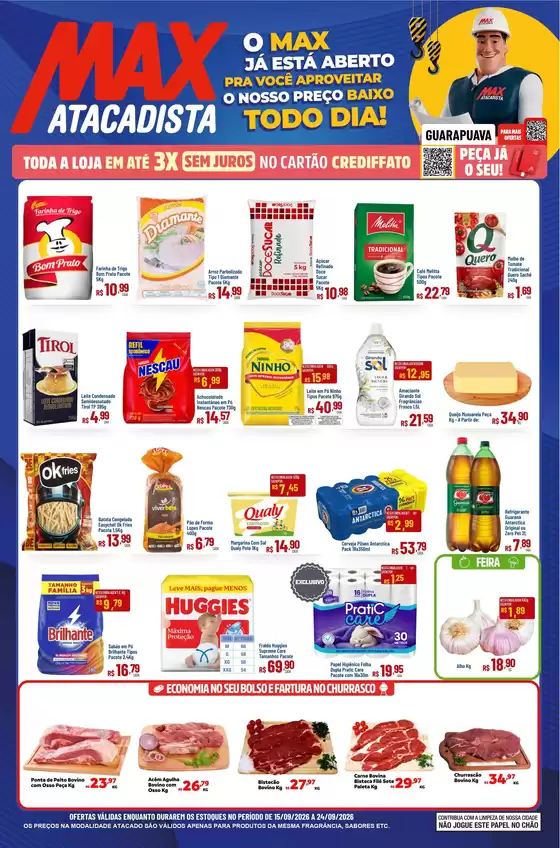 Catálogo Max Atacadista em Guarapuava | Encarte Max Atacadista | 2026-09-15T00:00:00.000Z - 2026-09-24T00:00:00.000Z
