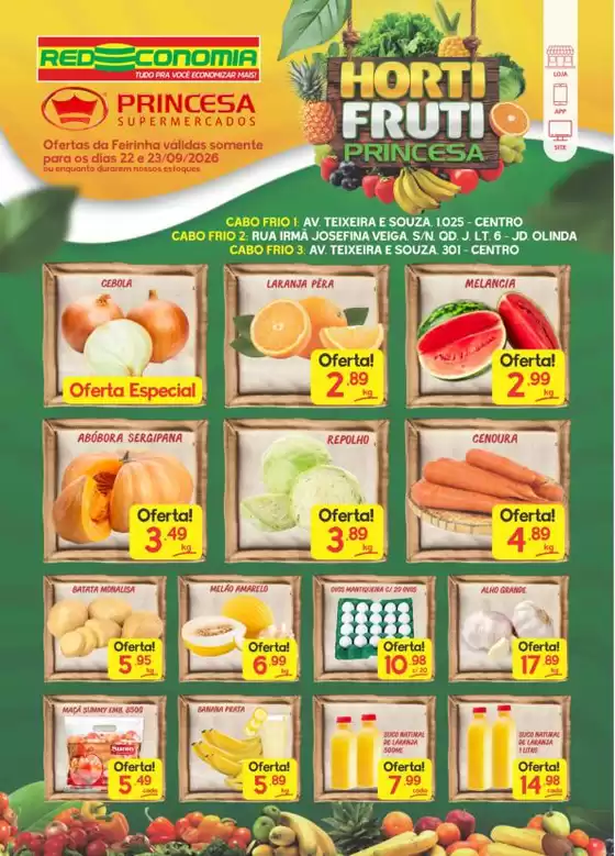 Catálogo Princesa Supermercados | Feirinha Cabo Frio - 22 e 23/06 | 2026-09-23T00:00:00.000Z - 2026-09-23T00:00:00.000Z
