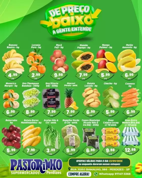 Catálogo Supermercado Pastorinho | Ofertas exclusivas para nossos clientes | 2026-09-23T00:00:00.000Z - 2026-09-23T00:00:00.000Z
