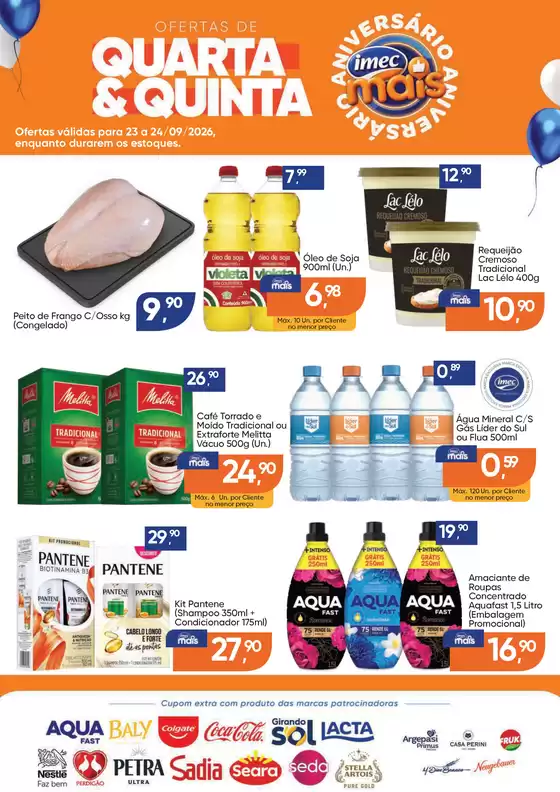 Catálogo Imec Supermercados | BAIXA 18015 IMEC Card Especial Quarta e Quinta 23 a 24092026 | 2026-09-21T00:00:00.000Z - 2026-09-24T00:00:00.000Z