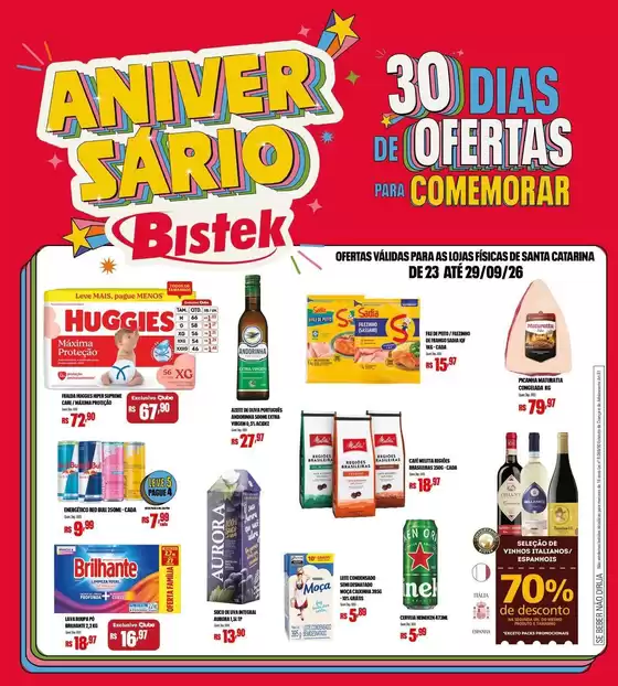 Catálogo Bistek Supermercados | Panfleto Aniversário Bistek - SC | 2026-09-23T00:00:00.000Z - 2026-09-29T00:00:00.000Z