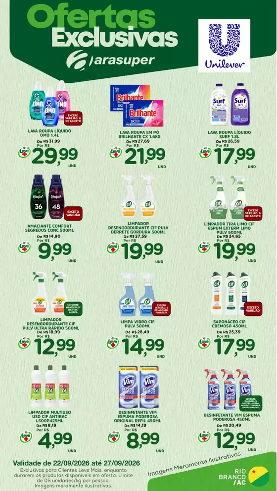 Catálogo Araújo Supermercados | EXCLUSIVA UNILEVER | 2026-09-22T00:00:00.000Z - 2026-09-27T00:00:00.000Z