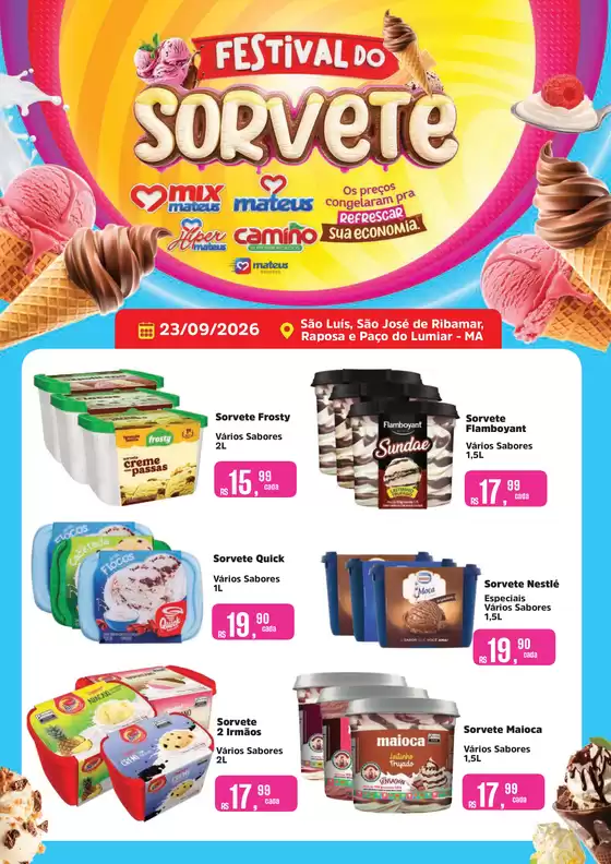 Catálogo Supermercados Mateus | Festival do Sorvete | 2026-09-23T00:00:00.000Z - 2026-09-23T00:00:00.000Z