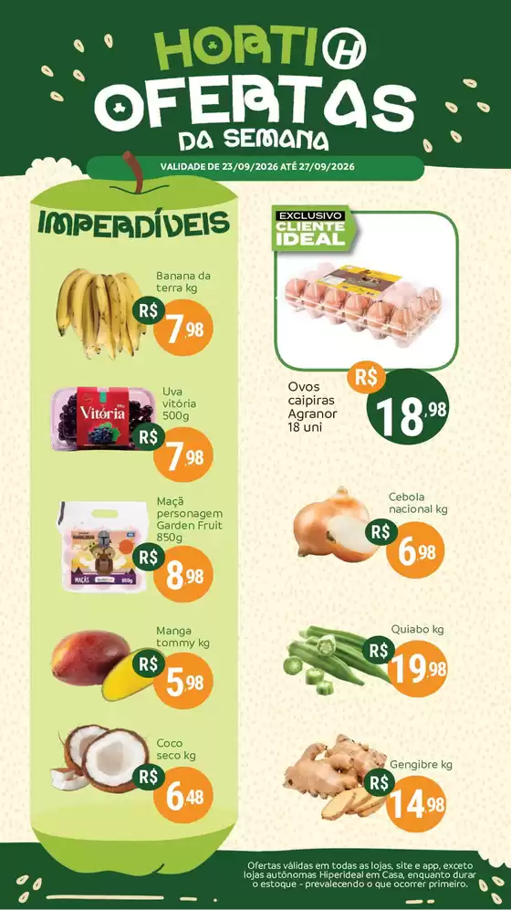 Catálogo Hiperideal Supermercados | Ampla seleção de ofertas | 2026-09-24T00:00:00.000Z - 2026-09-27T00:00:00.000Z