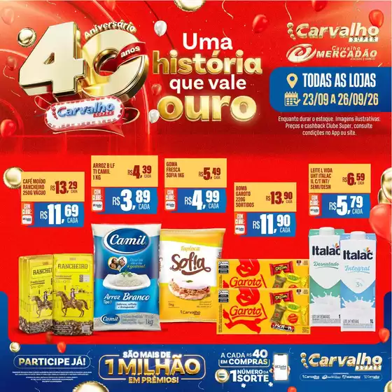 Catálogo Carvalho Supermercado | Melhores ofertas para compradores econômicos | 2026-09-23T00:00:00.000Z - 2026-09-26T00:00:00.000Z