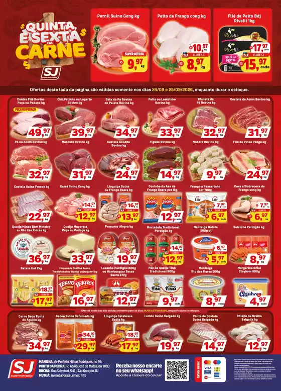 Catálogo Sj Supermercados | Encarte QUINTA E SEXTA DA CARNE 24 09 e 25 09 SJ | 2026-09-24T00:00:00.000Z - 2026-09-27T00:00:00.000Z