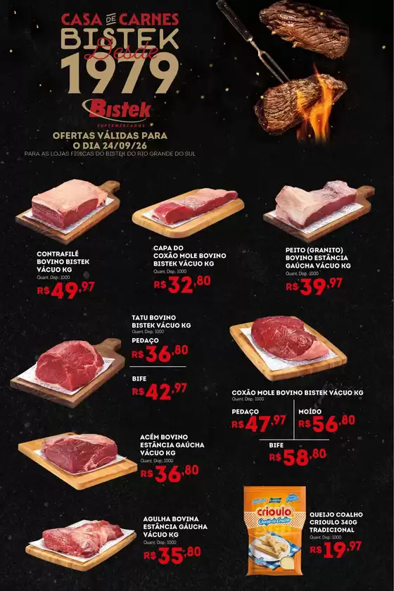 Catálogo Bistek Supermercados | QUINTA DAS CARNES - RS | 2026-09-24T00:00:00.000Z - 2026-09-24T00:00:00.000Z