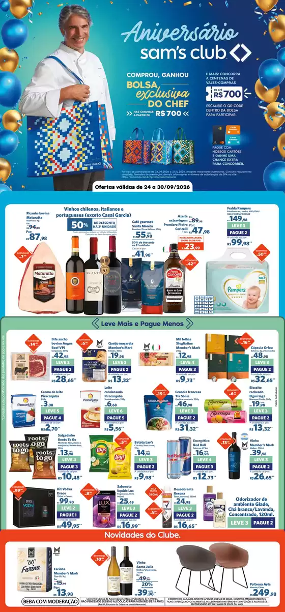 Catálogo Sam's Club | OFERTAS SEMANAL ANIVERSÁRIO | 2026-09-25T00:00:00.000Z - 2026-09-30T00:00:00.000Z