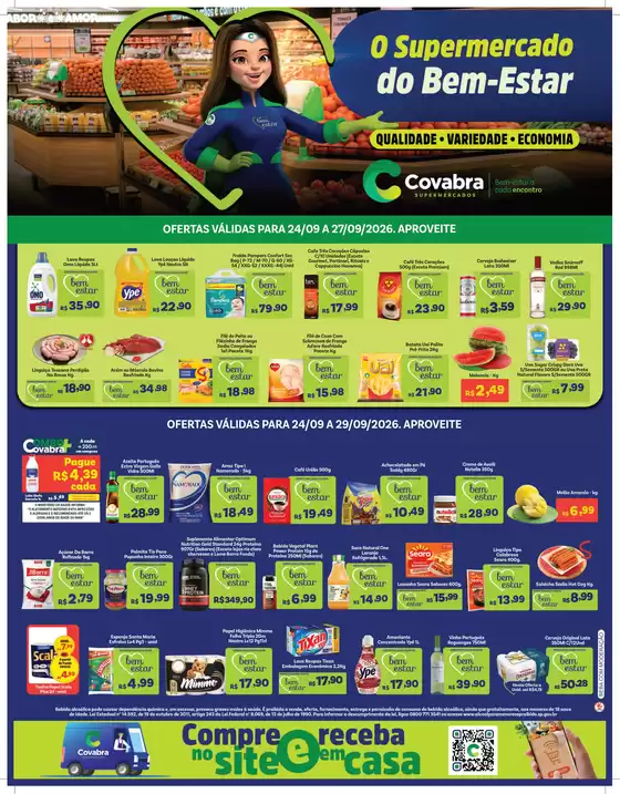 Catálogo Covabra Supermercados | Jornal de Ofertas Paulínia Limeira Rio Claro | 2026-09-24T00:00:00.000Z - 2026-09-29T00:00:00.000Z