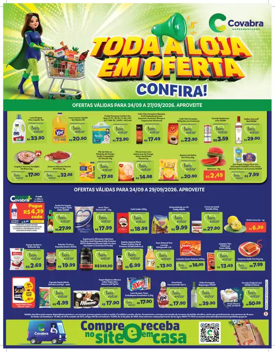 Catálogo Covabra Supermercados | Jornal de Ofertas Valinhos | 2026-09-24T00:00:00.000Z - 2026-09-29T00:00:00.000Z