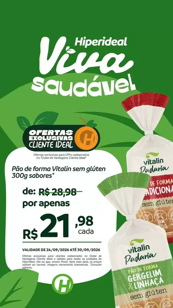 Catálogo Hiperideal Supermercados | Melhores ofertas e descontos | 2026-09-25T00:00:00.000Z - 2026-09-30T00:00:00.000Z