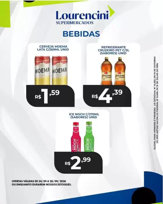 Catálogo Lourencini Supermercados | Encarte Lourencini Supermercados | 2026-09-24T00:00:00.000Z - 2026-09-28T00:00:00.000Z