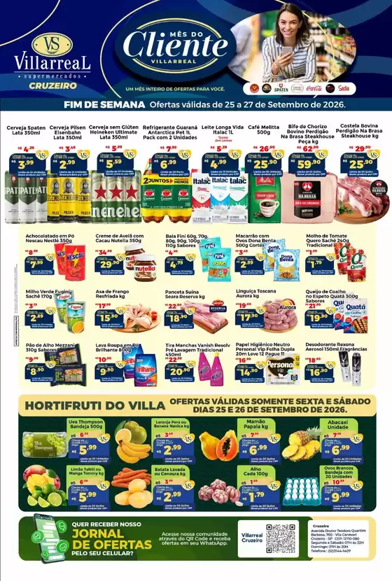 Catálogo Villarreal Supermercados em Itajaí | Jornal de Ofertas Cruzeiro | 2026-09-25T00:00:00.000Z - 2026-09-27T00:00:00.000Z