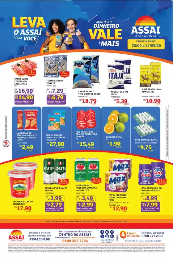 Catálogo Assaí Atacadista em Itajaí | Encarte Assaí Atacadista 172524-578 | 2026-09-25T00:00:00.000Z - 2026-09-27T00:00:00.000Z