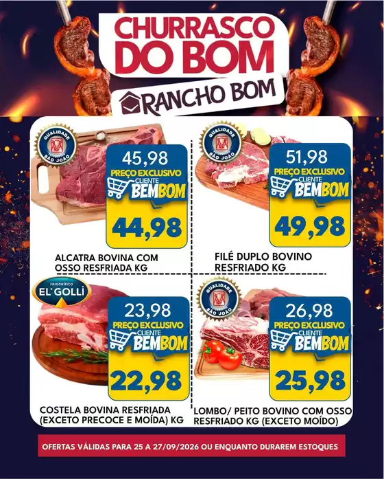 Catálogo Rancho Bom Supermercados | Nossas melhores pechinchas | 2026-09-25T00:00:00.000Z - 2026-09-27T00:00:00.000Z