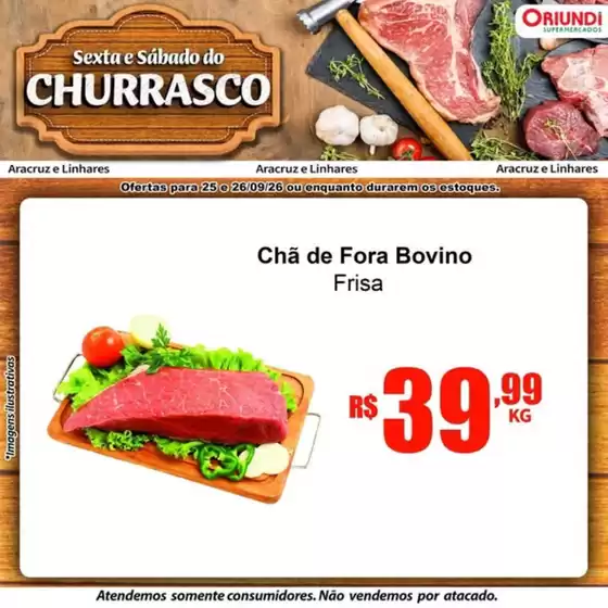 Catálogo Oriundi | Churrasco | 2026-09-25T00:00:00.000Z - 2026-09-26T00:00:00.000Z